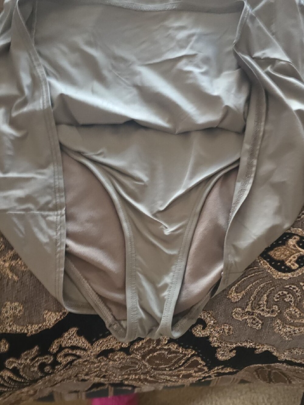 Jantzen Taupe Swim Dress with Built-In Support - Picture 3 of 6